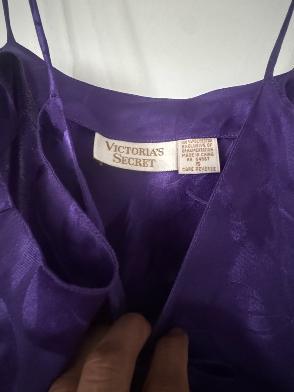 Vintage 90’s Victorias Secret Purple Slip Gold Label - Picture 4 of 4